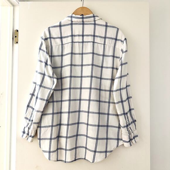 Madewell Sunday Flannel Botton Down Shirt Sz L - Picture 4 of 5